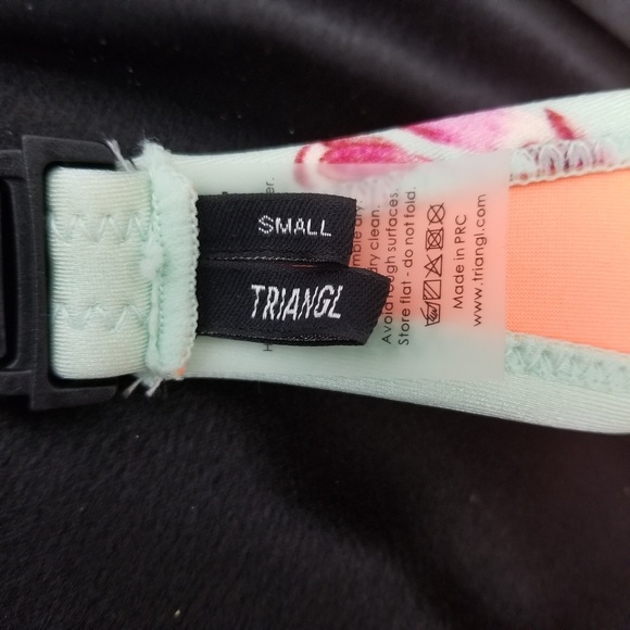 T23 Mint green floral Triangl bikini top, various - Picture 4 of 4